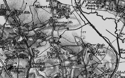 Old map of Pipe and Lyde in 1898