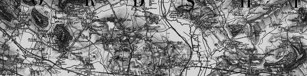 Old map of Pipe and Lyde in 1898