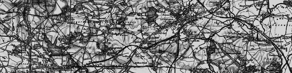 Old map of Pipehill in 1898