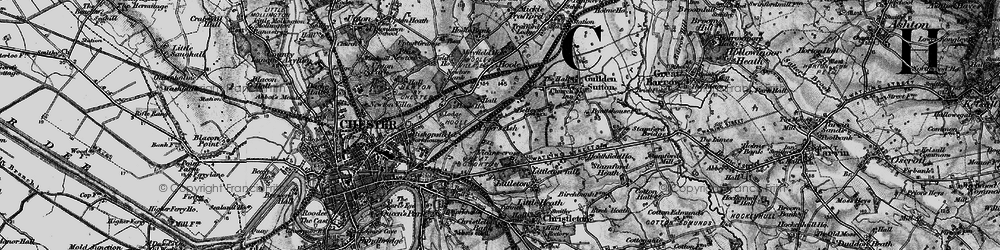 Old map of Piper's Ash in 1896