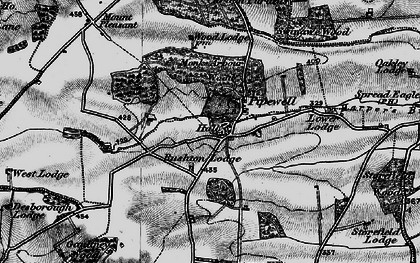 Old map of Pipewell in 1898