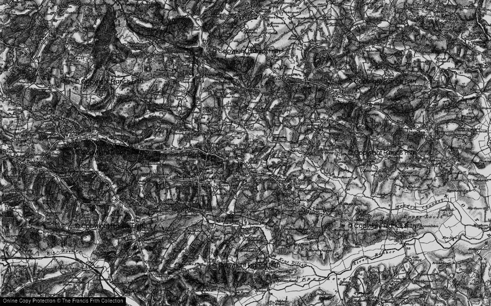 Old Map of Pipsden, 1895 in 1895