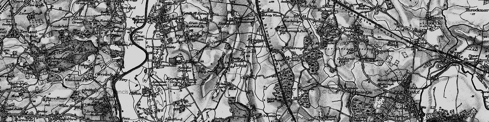 Old map of Pirton in 1898