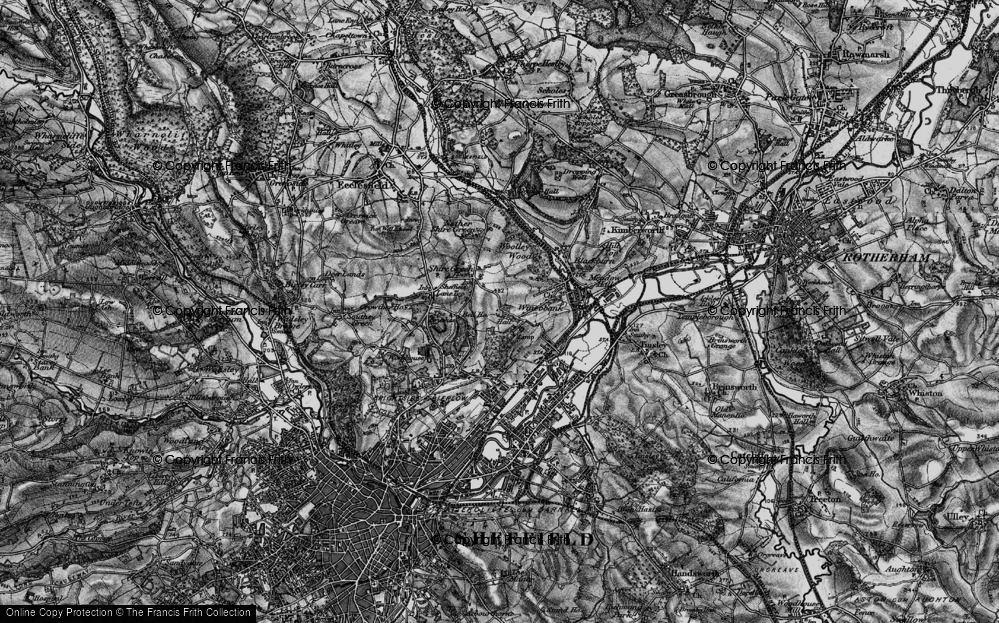 Old Map of Pismire Hill, 1896 in 1896