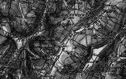 Old map of Pitchcombe in 1896