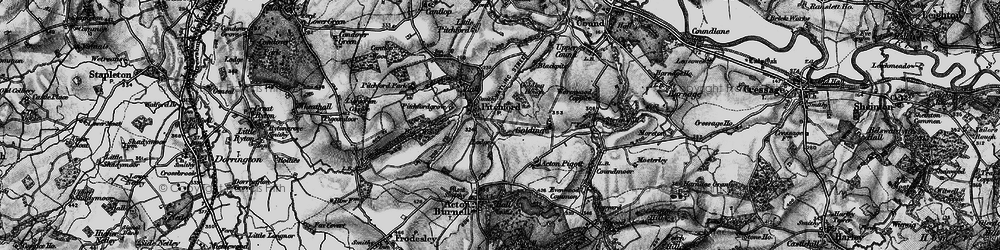 Old map of Pitchford in 1899