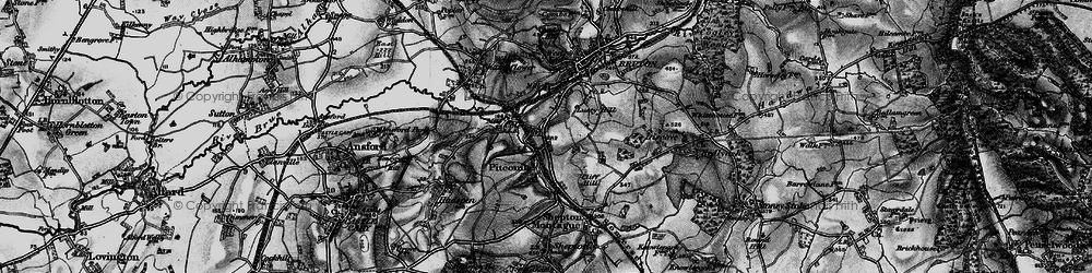 Old map of Pitcombe in 1898