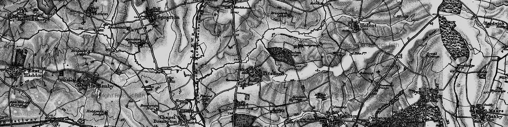 Old map of Pitsford in 1898