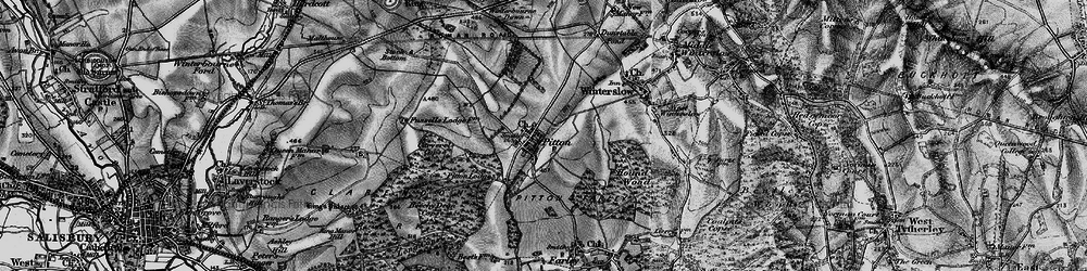 Old map of Pitton in 1895