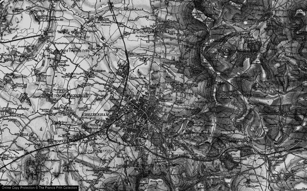 Old Map of Pittville, 1896 in 1896