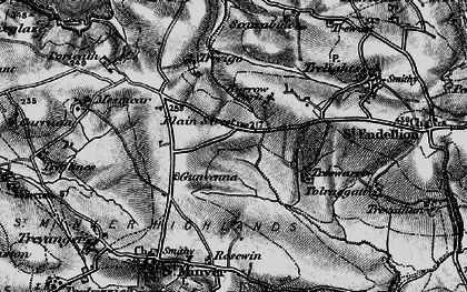 Old map of Burrow Park in 1895