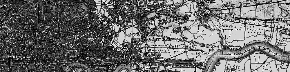Old map of Plaistow in 1896