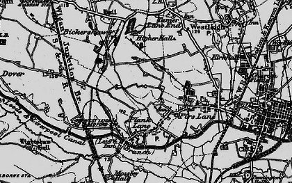 Old map of Plank Lane in 1896