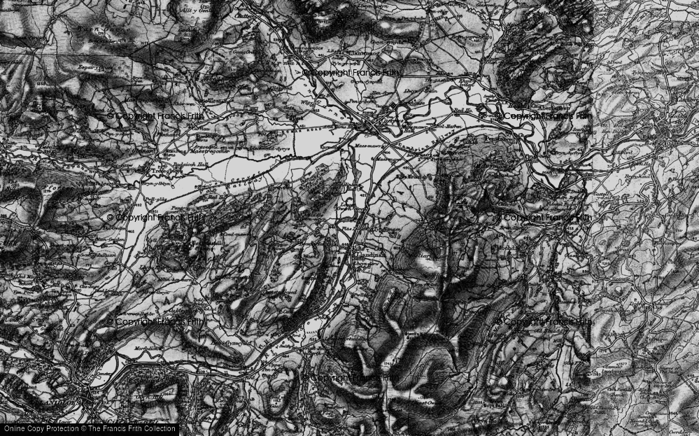 Old Map of Plas Dinam, 1899 in 1899