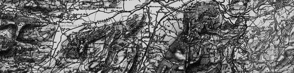 Old map of Plas Dinam in 1899