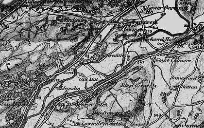 Old map of Plas Meredydd in 1899