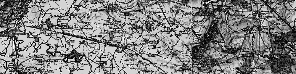 Old map of Plasau in 1899