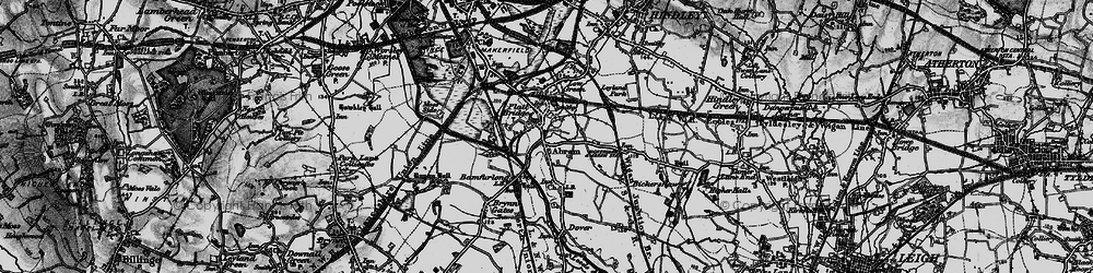 Old map of Platt Bridge in 1896