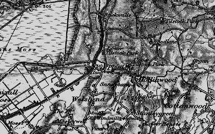 Old map of Platt Lane in 1897