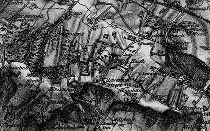 Old map of Platt's Heath in 1895