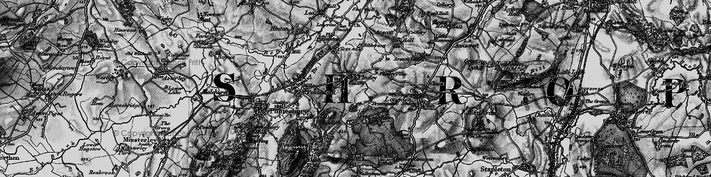 Old map of Plealey in 1899