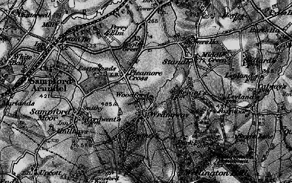 Old map of Pleamore Cross in 1898