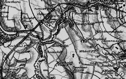 Old map of Pleasleyhill in 1896