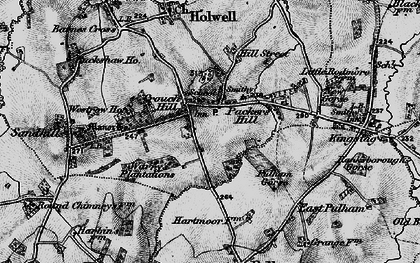 Old map of Pleck in 1898