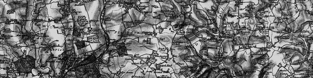 Old map of Wood Farmhouse in 1895