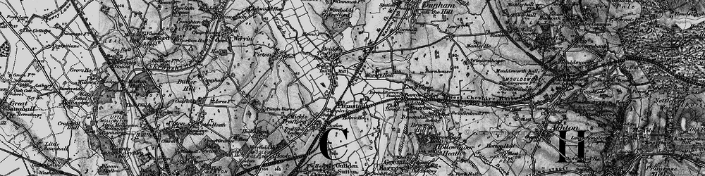 Old map of Bridge Trafford in 1896