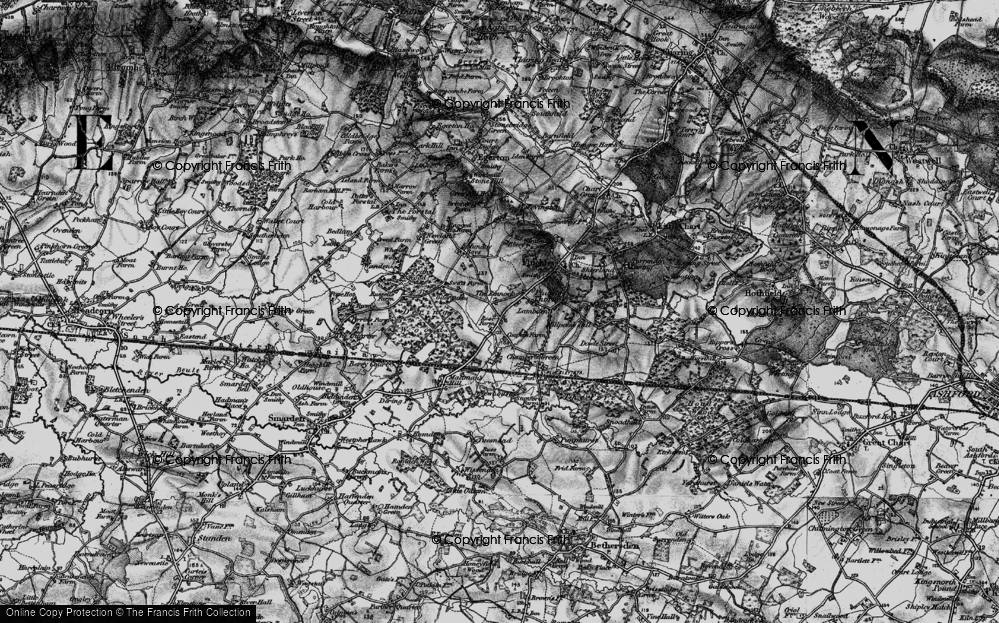 Old Map of Pluckley Thorne, 1895 in 1895