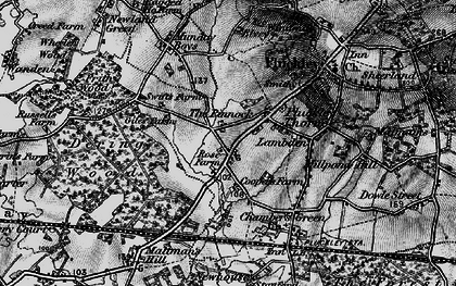 Old map of Pluckley Thorne in 1895