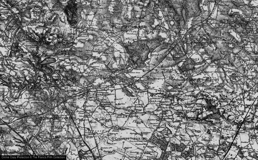 Old Map of Plumley, 1896 in 1896