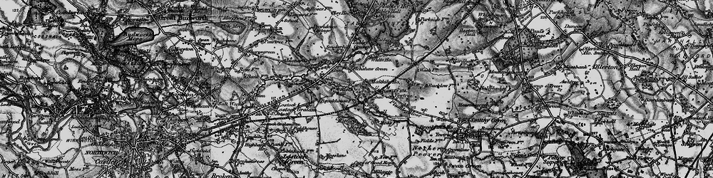 Old map of Plumley in 1896