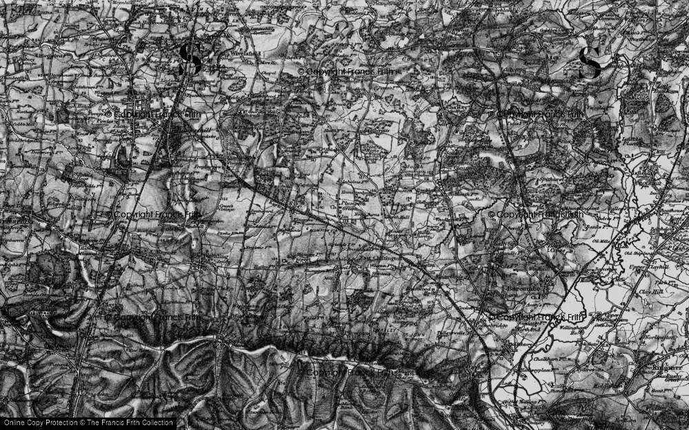Old Map of Historic Map covering Blackbrook Wood in 1895