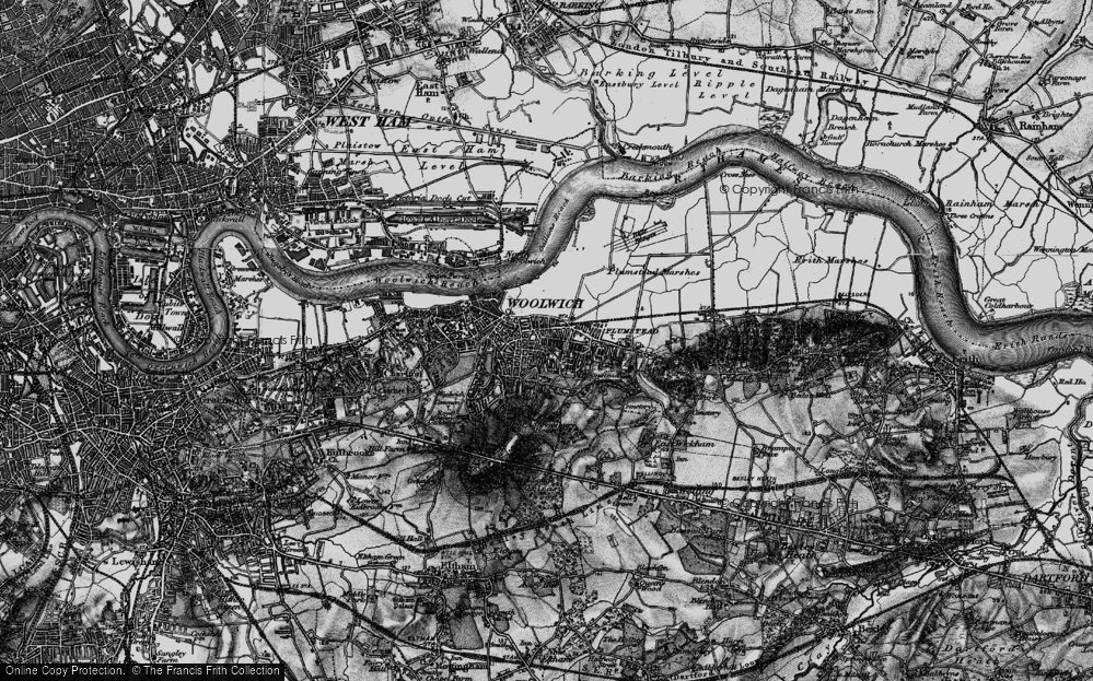 Old Map of Plumstead, 1896 in 1896