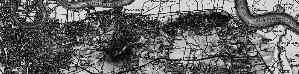 Old map of Plumstead Common in 1896