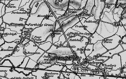 Old map of Plumtree Green in 1895