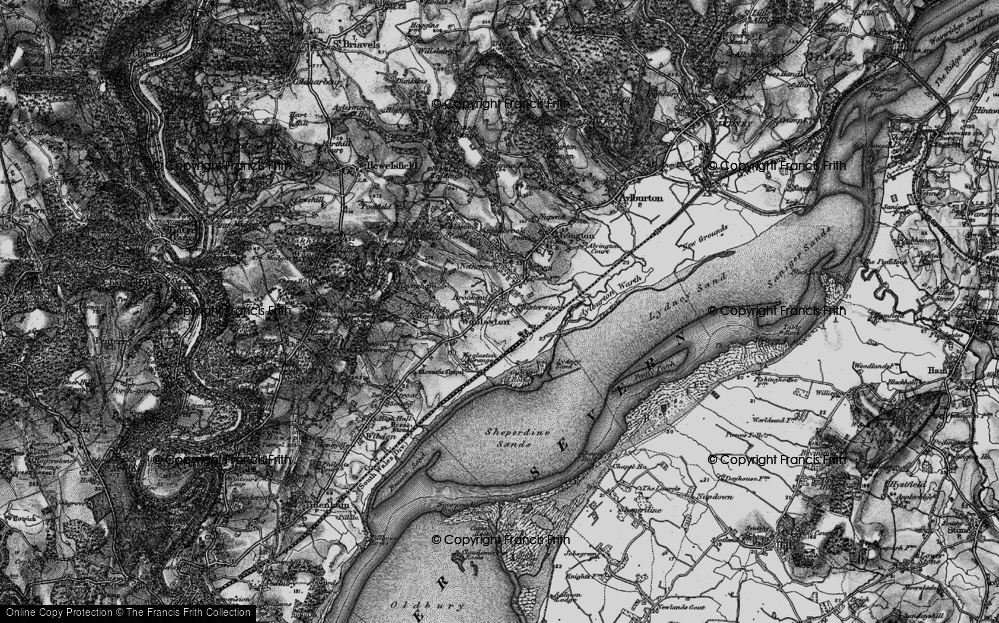 Old Map of Plusterwine, 1897 in 1897