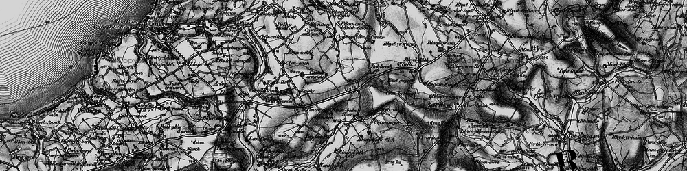 Old map of Plwmp in 1898