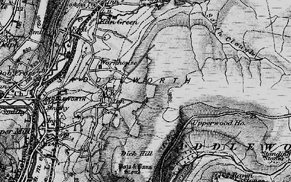 Old map of Broadstone Hill in 1896