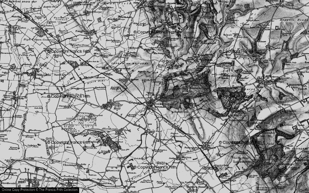 Old Map of Pocklington, 1898 in 1898
