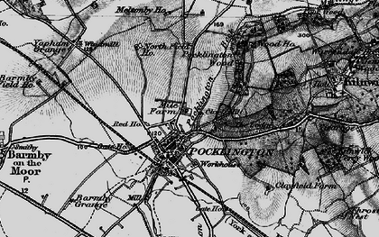 Old map of Pocklington in 1898