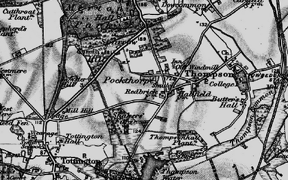 Old map of Pockthorpe in 1898
