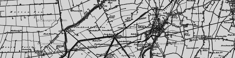 Old map of Lindum Ho in 1898