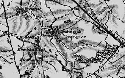 Old map of Podington in 1898