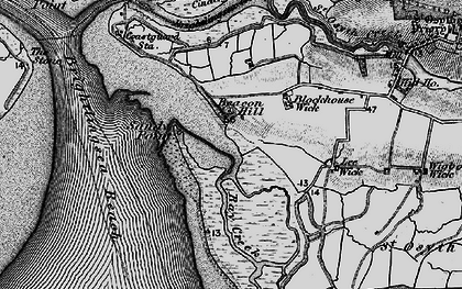 Old map of Brightlingsea Reach in 1896