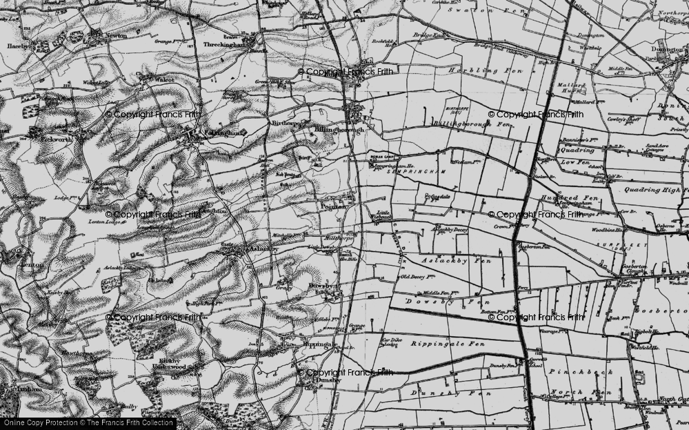 Old Map of Pointon, 1898 in 1898