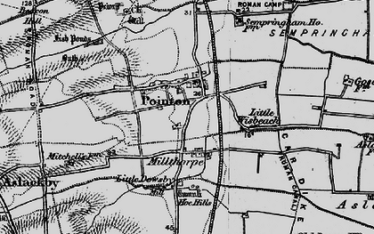 Old map of Pointon in 1898