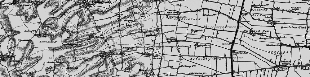 Old map of Pointon in 1898